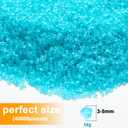 Landical 40000 Pcs 3-5mm Glow in The Dark Rocks for Fish Tank Aquarium Luminous Gravel Bulk Pebble Craft Small Landscaping Glow Sand Stone for Potted Plant Succulent Decor, 2.2 Lb/ 1 kg(Light Blue)