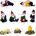 9pcs Drunk Gnomes Miniature Garden Gnomes Mini Funny Gnome Statues Resin Gnome Fairy Gnomes Garden Decorations Miniature Gnomes for Fairy Garden, Christmas Tree, Gift for Kids