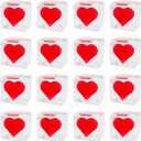 Valentine's Day Mochi Squishy Toys Set, 12 Pack Heart Squishies , Stress Relief Toys with Storage Box, Classroom Exchange Cards Party Favors