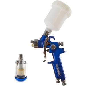 AB Tools Mini HVLP Gravity Feed Spray Gun 1.0mm Nozzle & 1/4" BSP in Line Moisture Trap