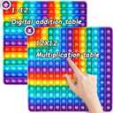 Multiplication Game Table pop and Digital Addition Tables 12x12 Multiplication Table Math Toys, Yadisheng Rainbow Dimple Toys Math Operations it Multiplication Chart Board, 20cm Right Angle Rainbow