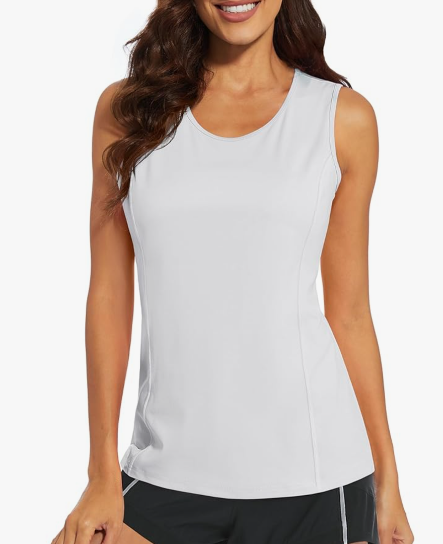 3 Pack MAGCOMSEN Women's Sleeveless Workout Shirts UPF 80+ Dry Fit Running Wicking Tank Tops Athletic Gym Summer 2XL 3 Pack