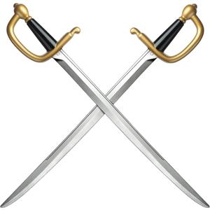 quescu 2pcs Pirate Swords,31" Plastics Toy Sword,Medieval Pirate Costume Accessory for Halloween Cosplay LARP,Props,Role-Play