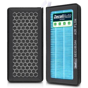 2pcs Set HEPA Cabin Air Filter with Activated Carbon for Jeep Gladiator JT (2020-2022), for Jeep Wrangler JL (2018-2022). Replace 68301863AA