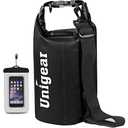 Unigear Dry Bag Waterproof, Floating and Lightweight Bags for Kayaking, Boating, Fishing, Swimming and Camping with Waterproof Phone Case (Black, 30L)