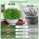Yastouay Artificial Flowers for Outdoors UV Resistant, 22 Bundles Green Realistic Fake Outdoor Flowers Fake Plants, Faux Flowers for Outdoor Planters Front Porch Garden Window Box Farmhouse Decor