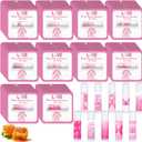 30 Pack Breast Cancer Awareness Lip Balms Bulk Small Pink Ribbon Thank You Lip Balms Gifts Set Breast Cancer Awareness Bulk Items Moisturizing Care Survivors Gifts for Women Men Survivors