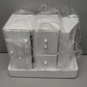 READAEER Makeup Organizer 3 Pieces Cosmetic Storage Case with 6 Drawers (White)