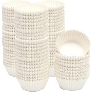 qiqee 1000pcs White Cupcake Liners Muffin Linner No Smell, Food Grade Baking CupsStandard Size