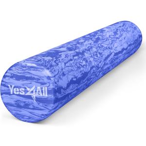 Yes4All EVA Firm Foam Roller for Back - Round Back Roller for Exercise, Yoga & Pilates 12/18/24/36 inch (N. Clematis Marbled)