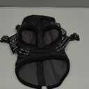 Dog Winter Coat,Warm Jacket Paded Fleece Pet Vest with Built in Harness, Windproof Reflective Cozy Adjustable Snow Pet Coat Clothes with Zipper for Small Dogs, Size XS (Black)