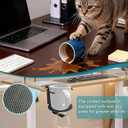 Metal Large Desk Cup Holder with 360 Rotating Headphone Hanger Under Desk, Anti-Spill Table Cup Holder Clamp for Coffee Mugs Bottles, Headset, Pencil Holder.
