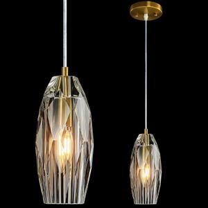 Mini Crystal Modern Pendant Lights Kitchen Island Adjustable Hanging Ceiling Light Gold Pendant Light Fixtures for Kitchen Island Dining Room Living Room Bedroom Corridor, 1-Light
