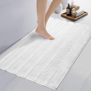 Washable Bathroom Rug 20" x 30", Extra Soft Bath Mat, Absorbent and Non Slip Bath Rug for Shower, Bathtub, Sink, Floor