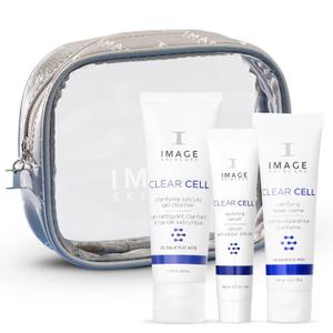 IMAGE Skincare, Clear Cell 3-Step Introductory Regimen Set for Clear Pores and Healthy Looking Skin, White, 3.2 Ounce
