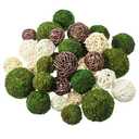 Patelai 36 Pcs Wicker Rattan Balls Decorative Balls for Vase Centerpiece Bowls Orbs Filler for Spring Summer Craft, Wedding Party, Potpourri Decor, 4 Sizes (Fresh Color)