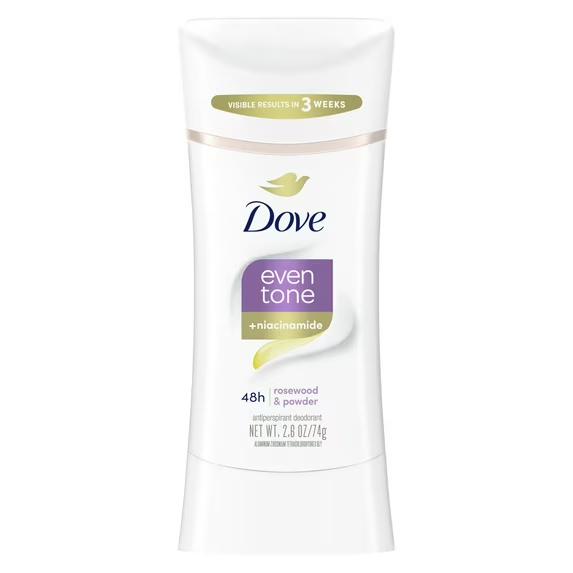 Dove Even Tone Antiperspirant Deodorant for Uneven Skin Tone Restoring Powder Sweat Block for AllDay Fresh Feeling 2.6 oz 2 Count