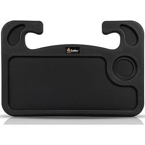 EcoNour 2 in 1 Car Steering Wheel Desk | Tray for Laptop Car Mount with Pen Holder | Desk Console for Car | Food Tray for Eating with Drinks Holder | Multipurpose Travel Car Accessories