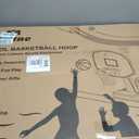 LED Pool Basketball Hoop Poolside, Oversized Water Basketball Hoop with Super Bright Solar Lights, 34"x34"x42.2" Light-Up Swimming Pool Basketball Hoops for Kids Adults, with 2 Balls and Pump.