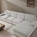 Couch Cushion Covers, Washable Stretch Stripe Sofa Covers for 1 Cushion Couch L Shape Sectional Sofa Slipcovers Furniture Protector for Dog(Back Couch Cover, Light Gray)