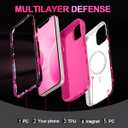 Casetego for iPhone 13 Case,iPhone 14 Case,Compatible with MagSafe,[Military Grade Drop Test] Full Body Protection Slim Shockproof Rugged Marble Women Girls Case for iPhone 13/14 6.1 inch,Ruby Red