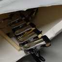 Legging Hangers for Closet Organizer, Hat Hangers for Closet 2 Pack with 10 Clips Holds 20 Leggings, Legging Hanger, Pants Storage Organizer Suitable for Socks, Panties, Underwear, Pants (Black)