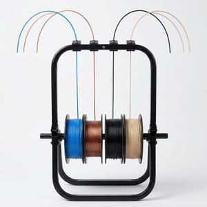 Adjustable 3D-Printing Filament Spool Holder: Freestanding Spool Rack with 4 PTFE Tube Fittings for 400mm Large Spool Or 4 Pcs 1KG for Bambu Lab/Creality of Almost 3D Printers