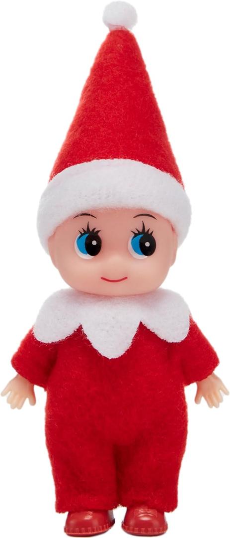 JOYIN 1 Pack Christmas Red Tiny Elf Soft Plush Toy for Adults Kids Accessories Party Favors Xmas Party Supplies Christmas Decor, Xmas Gift