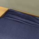Bedluxe 3Pcs Orthopedic Bed Wedge Pillow Set, Foam Wedge Pillow Post Surgery for Back, Leg and Knee Support, Adjustable 9&12 Inch Folding Triangle Pillow for Sleeping, Acid Reflux, Snoring, Navy, Adjustable 9&12 Inch + 1 Head Pillow