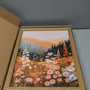 InspiredHues Colorful Landscape Boho Canvas Wall Art Set, 3 Piece Wildflower Mountain Wall Decor, Vintage Floral Rustic Nature Artwork Prints for Living Room Bedroom Office 12x16 Inch Wood Framed