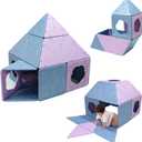 Asweets 18-Piece Magnetic Fort Building Kit, Lightweight Panels with Built-in Magnets, Giant Modular Playhouse Panels for 3+ Kids, 18-pcs Various Shapes