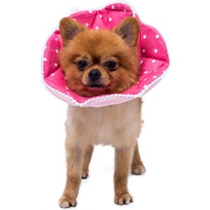 WZ PET Adjustable Dog Cat Cone, Soft Recovery Cat Cone Collar, Dog Protective Collar for Cats and Puppy Surgery, Pink, Small