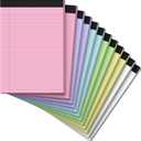 8.5 x 11 Legal Pads, Colored Legal Pads, Wide Ruled, 12 Pack Note Pads 8.5 x 11, Multicolor Perforated Note Pads with Sturdy White Back, Writing Pad,30 Sheets Per Notepad for School, Home, Office
