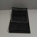 OPNICE Desk Organizer and Accessories, 2-Tier Computer Monitor Stand Riser with Drawer and 2 Pen Holders, Laptop Stand, Office Desk Accessories for Office Supplies, Black (Black 1-Pack)