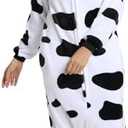 Hundredmore Unisex Adult Animal Onesie Pajamas, Men Women Flannel Halloween Cosplay Costume L