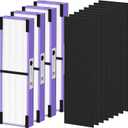 4 Pack FLT4850PT Filter B Pet Replacement Compatible with G-Guardian AC4825 AC4825E AC4825W AC4300 AC4800 AC4850 AC4900 Air Purifier, 4 Filters & 8 Carbon Pre-Filters, Purple
