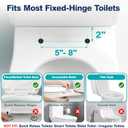 Toilet Safety Rails for Seniors, Height Adjustable Toilet Safety Frame Grab Bars, 500lb Toilet Support Rails Easy Installation & No Wobble, Toilet Assistance Handles for Elderly and Disabled