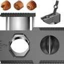 XIFEI Cutter V-Cut Guillotine 3 in 1 Straight Cut V Cutter with Punch Stainless Steel Blade Ergonomic Design Secure-Lock Clipper,Cuts Up to 60 Ring Gauge Cigars (Black)