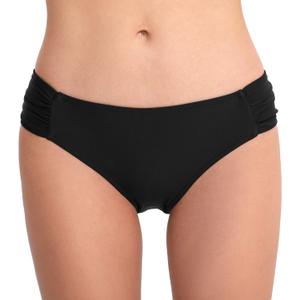 Women's Bathing Suit Bottoms Full Coverage Ruched Bikini Tankini Bottom Swimsuit Brief (Medium, Black2)