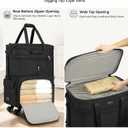 MILADA Expandable Collapsible Luggage, Large Duffle Bag for Travel, Black, One Size