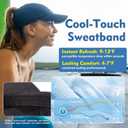 TOP-EX Oversized L XL XXL Women High Ponytail Messy Bun Packable Unstructured UV 50 Baseball Cap Running Hat (Navy)