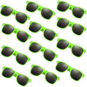 FEPITO 24 Pack Party Sunglasses Bulk for Birthday Party Favors Goody Bag Fillers for Beach Pool Party Toys for Adults, Green