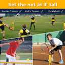 A11N SPORTS Badminton Net - Height Adjustable Volleyball Net for Junior Tennis, Soccer Tennis & Kids - Portable Driveway Pickleball Net for Indoor & Outdoor, 14ft Wide