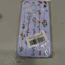 ZTOFERA Floral Case for iPhone 15 Pro Max 6.7",Cute Flower Pattern Case for Girls Women,Flexible Silicone Protective Slim Shockproof Bumper Phone Cover for iPhone 15 Pro Max,Purple Pack of 2