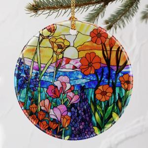 Colorful Flower Christmas Ornaments: Christmas Tree Decorations & Holiday Ornaments  Holiday Presents, Gift Ideas for Friends, Coworker, Family, Gardener, Nature Lover, and Flower Lover