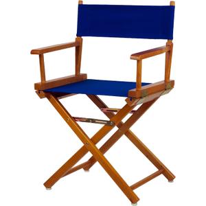 Casual Home 18" Director's Chair Honey Oak Frame with Royal Blue Canvas, 18 in