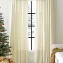 COLLACT Ivory Velvet Curtains for Bedroom Light Filtering Curtains 84 Inches Long for Living Room Thermal Insulated Luxury Super Soft Privacy Drapes Rod Pocket Window Treatments 2 Panels Ivory