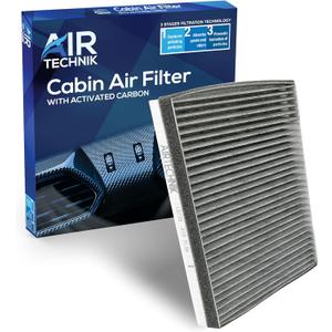 AirTechnik CF10735 Cabin Air Filter w/Activated Carbon | Fits Genesis G80 G90 GV70 GV80, Hyundai Equus, Genesis, Santa Fe/Kia K900, Stinger, Telluride (2011-2023 Select Models) - 97133-3M000
