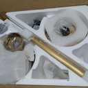 Metal Ceiling Fan with Lights and Remote, 52 Inch, Gold & White