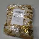 2 x 30 Pcs Velvet Bows for Christmas Tree, 5 x 7 Inch Vintage Rustic Christmas Ribbon Bows Ornaments for Tree Garland Wreath Gifts Outdoor Indoor Xmas Home Decorations(3/8'' Wide + 5/8'' Wide) (Khaki)